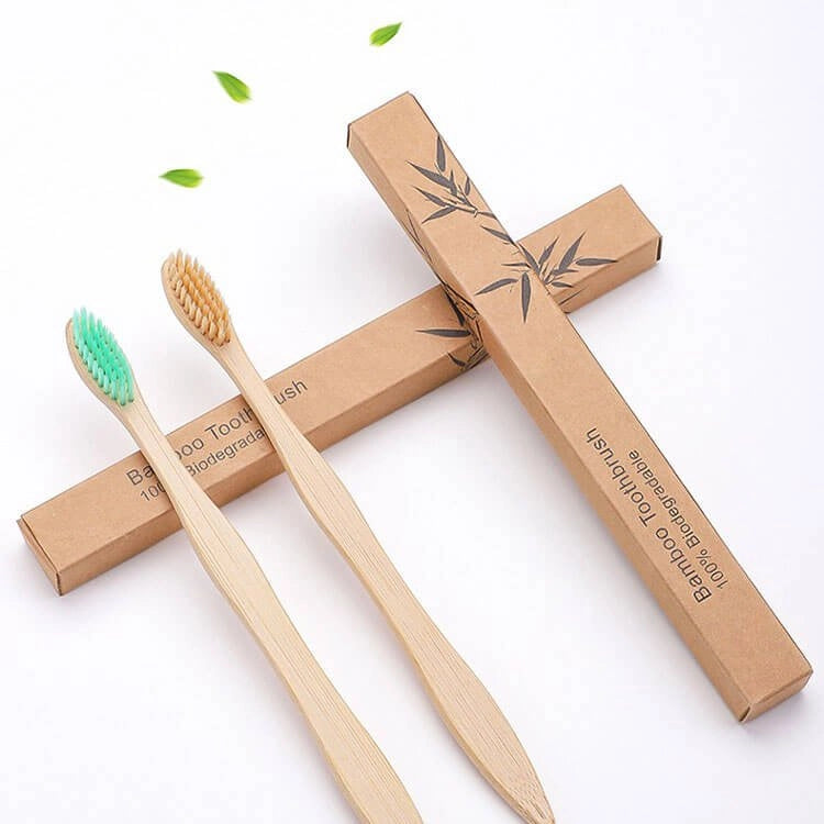 Miljøvennlig bambus tannbørste (12-pack)